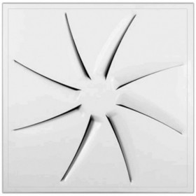 Difusor rotacional de sección curva MADEL OTO-S Ø600 lacado blanco