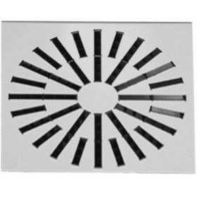 Difusor rotacional cuadrado de aletas en disposición radial MADEL AXO-S 825 lacado blanco
