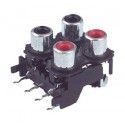 ▷ Base Coaxial Hembra 4 Rca - Pack 10 uds