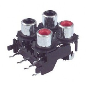 ▷ Base Coaxial Hembra 4 Rca - Pack 10 uds