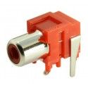 ▷ Base Coaxial Hembra Roja - Pack 50 uds