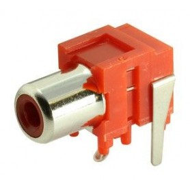 ▷ Base Coaxial Hembra Roja - Pack 50 uds