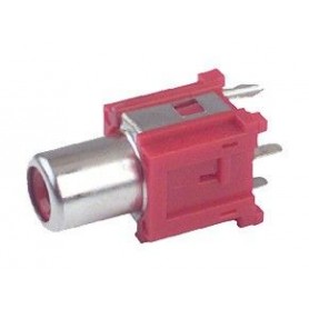 ▷ Base Coaxial Rca. Roja - Pack 50 uds