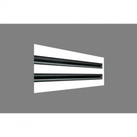 Difusor lineal de ranura MADEL LNG-AR 1x1500mm fijación escuadra (D) acabado anodizado plata mate