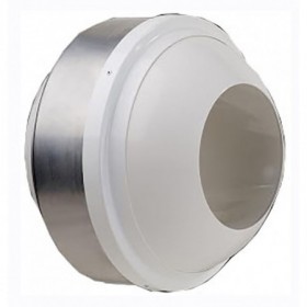 Tobera de largo alcance orientable manualmente para conducto circular MADEL KAM-D Ø160 lacada blanco.