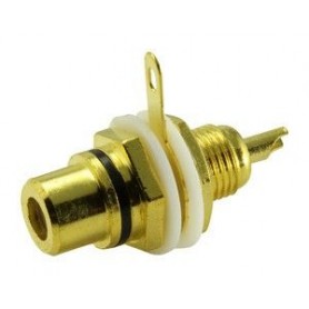 ▷ Base Coaxial Rca Hembra Negra. - Pack 25 uds