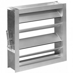 Compuerta de regulación de caudal de aire estancas MADEL SQR-H 500x500mm con mando manual
