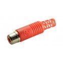 ▷ Rca Hembra Rojo Para Cable Rg58 - Pack 25 uds