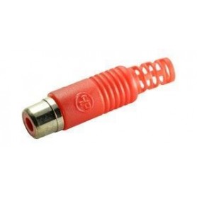 ▷ Rca Hembra Rojo Para Cable Rg58 - Pack 25 uds