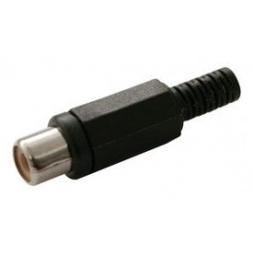 ▷ Hembra Coaxial Negro - Pack 25 uds