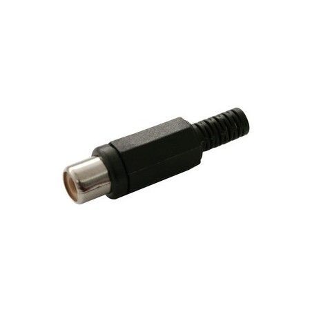▷ Hembra Coaxial Negro - Pack 25 uds