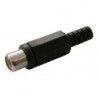 ▷ Hembra Coaxial Negro - Pack 25 uds