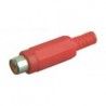 ▷ Hembra Coaxial Rojo - Pack 25 uds
