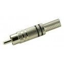 ▷ Conector Macho Coaxial Rca Niquelado - Pack 25 uds