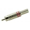 ▷ Macho Coaxial Rca Metálico Niquelado - Pack 25 uds