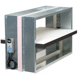 Compuerta cortafuegos rectangular MADEL FOK-MFS 230V 400x300mm fusible termico tarado a 72º y actuador a 230V EI-180