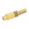 ▷ Hembra Coaxial Rca Metálica . Dorado/Negro. - Pack 10 uds
