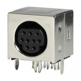 ▷ Conector Base Mini-Din Blindado Con I 9C. - Pack 50 uds