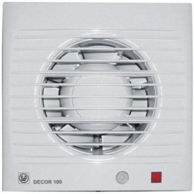 Extractor baño frontal blanco S&P DECOR-100 C  Ø100mm