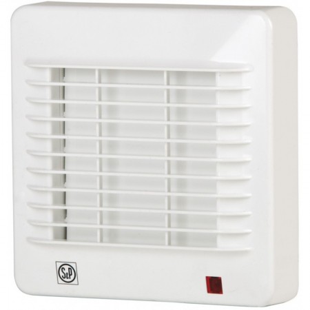 Extractor baño frontal blanco S&P EDM-100T temporizado  Ø100mm