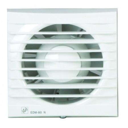 Extractor baño frontal blanco baja S&P EDM-80NT temporizador  Ø100mm