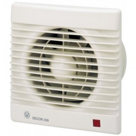 Extractor baño frontal blanco S&P DECOR-200 CRZ temporizador  Ø125mm