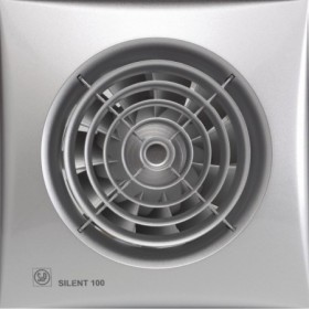 Extractor baño frontal plata S&P SILENT-100CRZ SILVER Ø100mm