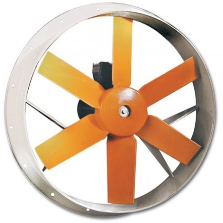 Ventilador helicoidal hélice aluminio antideflagrante SODECA HDF-80-4T dirección aire motor-hélice Ø800mm