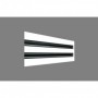 Difusor lineal de ranura MADEL LNG-AR 1x1800mm fijación escuadra (D) acabado anodizado plata mate