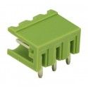 ▷ Conector Macho Con I. 90º, 3 Contactos - Pack 5 uds