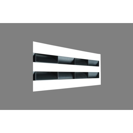 Difusor lineal sectorizado MADEL LSD-AR 4x1000mm lacado blanco con fijación puente de montaje (PM) incluido .