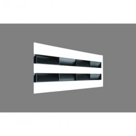 Difusor lineal sectorizado MADEL LSD-AR 2x1200mm lacado blanco con fijación a plenum con puente (PL) .