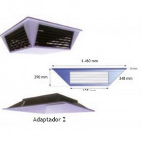 Difusor 4 rejillas más adaptador AGP-2 550x550mm para QA-160/230/255-D COOL BREEZE