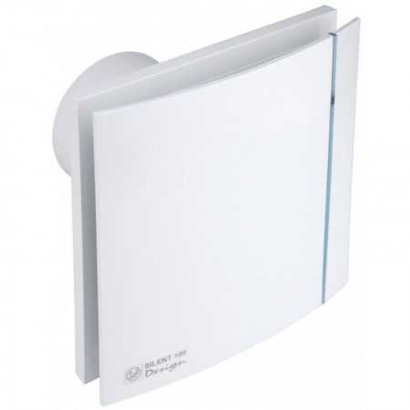 Extractor baño frontal blanco S&P SILENT-100CRZ DESIGN Ø100mm