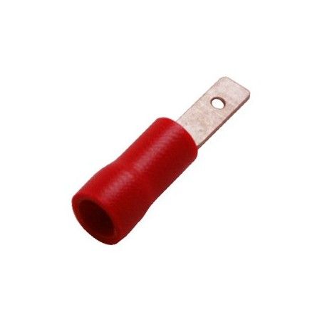 ▷ Faston Macho Aislado 2.8Mm. Rojo - Pack 100 uds