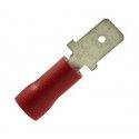 ▷ Faston Macho Aislado 4.8Mm. Rojo - Pack 100 uds