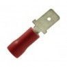 ▷ Faston Macho Aislado 4.8Mm. Rojo - Pack 100 uds