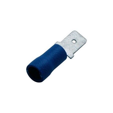 ▷ Faston Macho Aislado 4.8Mm. Azul - Pack 100 uds