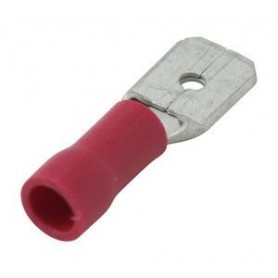 ▷ Faston Macho Aislado 6.35Mm. Rojo - Pack 100 uds