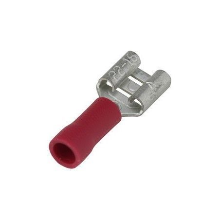 ▷ Faston Hembra Aislado 2.8Mm. Rojo - Pack 100 uds