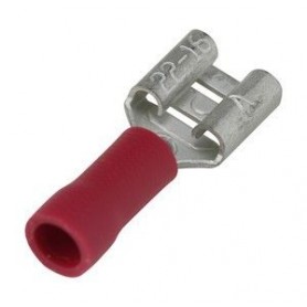 ▷ Faston Hembra Aislado 4.8Mm. Rojo - Pack 100 uds