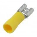▷ Faston Hembra Aislado 6.35Mm. Amarillo - Pack 100 uds