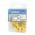 ▷ Caja 10 Faston Hembra Aislado 6.3 Amarillo - Pack 5 uds