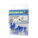▷ Caja 10 Faston Hembra Aislado 6.35 Azul - Pack 5 uds