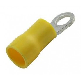 ▷ Terminal Redondo 4.3 Mm. Amarillo. - Pack 100 uds