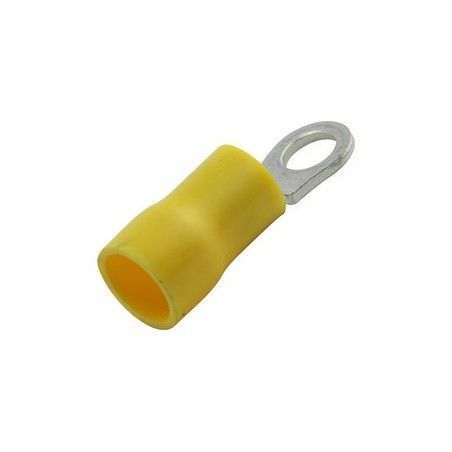 ▷ Terminal Redondo 4.3 Mm. Amarillo. - Pack 100 uds