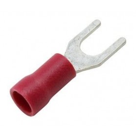 ▷ Terminal Horquilla 3.7 Mm. Rojo. - Pack 100 uds