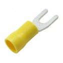 ▷ Terminal Horquilla 4.3 Mm. Amarillo. - Pack 100 uds