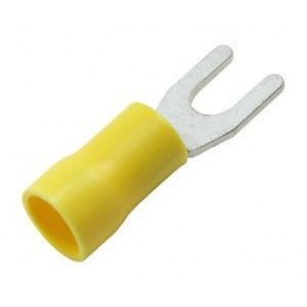 ▷ Terminal Horquilla 4.3 Mm. Amarillo. - Pack 100 uds