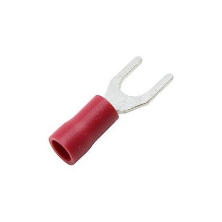 ▷ Terminal Horquilla 5.3 Mm. Rojo. - Pack 100 uds